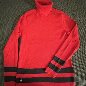 Ralph Lauren Red Ribbed Thin Turtleneck Sweater - XL New No Tags